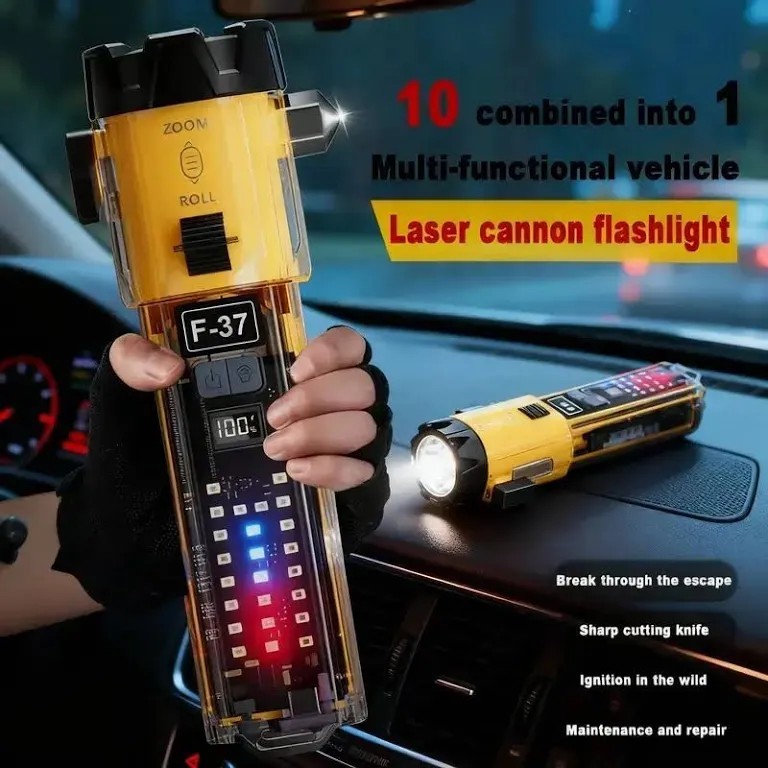 10-1 Emergency Safety FLASHLIGHT with Electronic Arc Lighter Survivor
