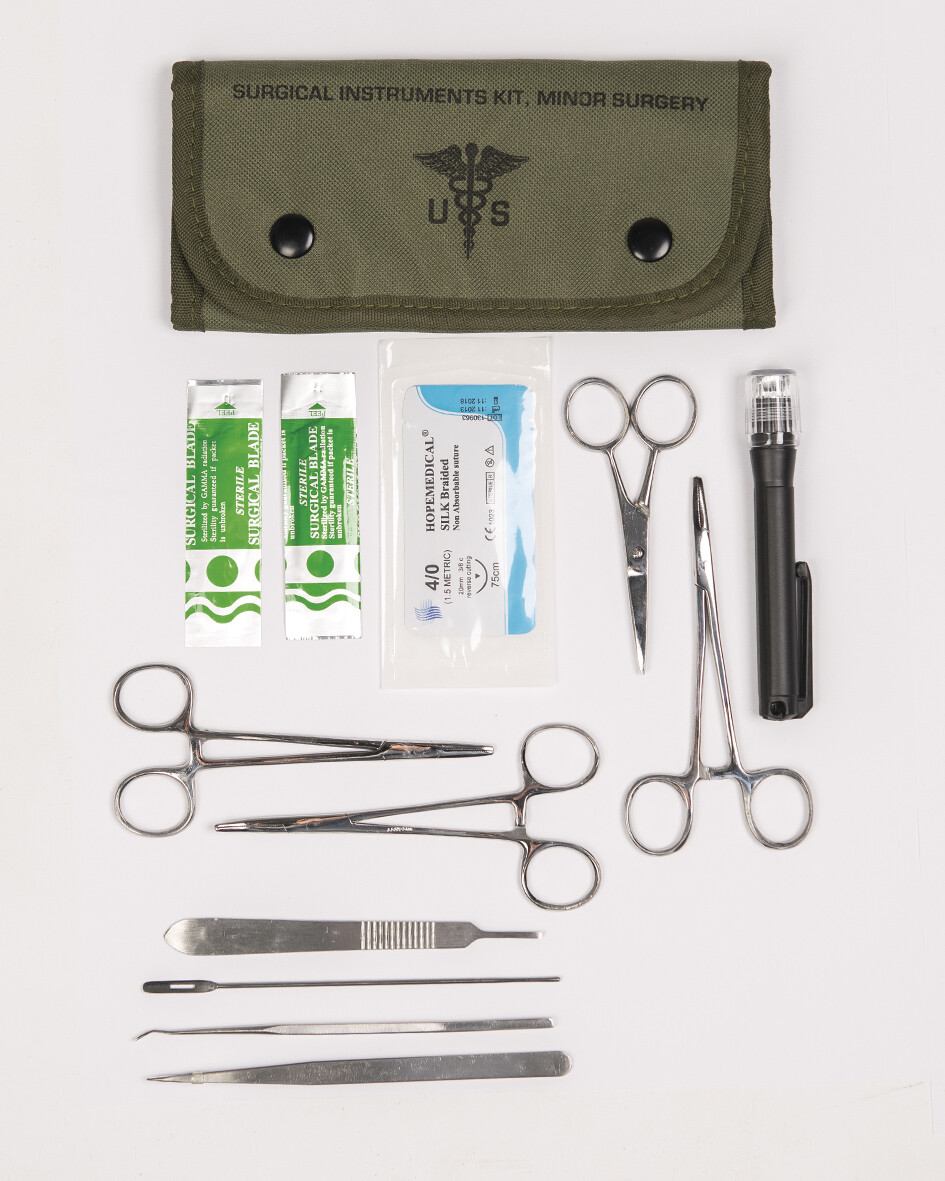 12 Pc Tactical OD Green First Aid Surgical Kit Military Molle Pouch Complete Set