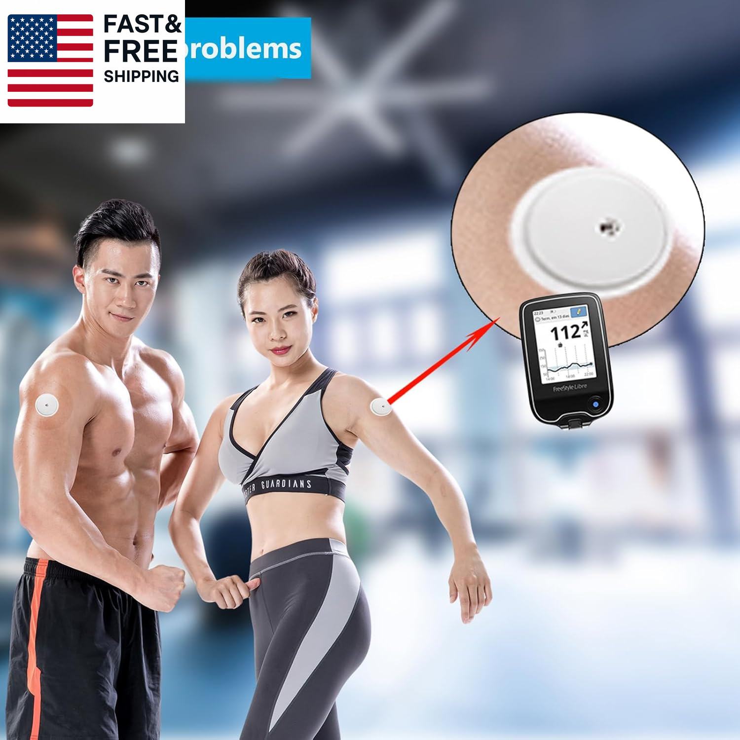 55 Pack Freestyle Adhesive Patches Sensor Covers for Libre 1/2/3, Waterproof & T