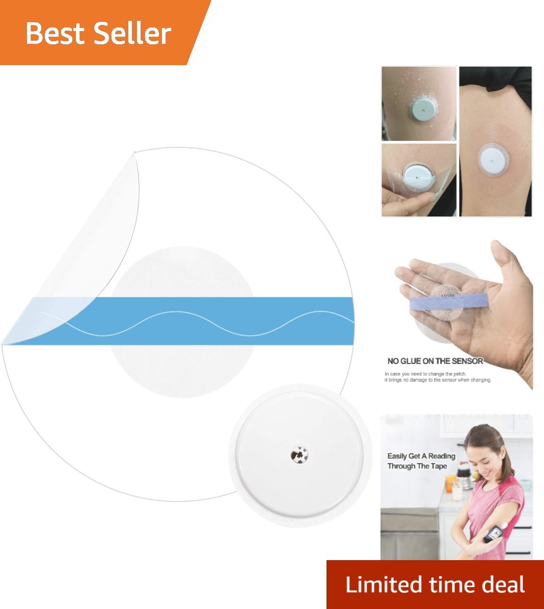 40 Count Hydro-Friendly Libre Sensor Covers – Keep Sensors Secure & Comfortable
