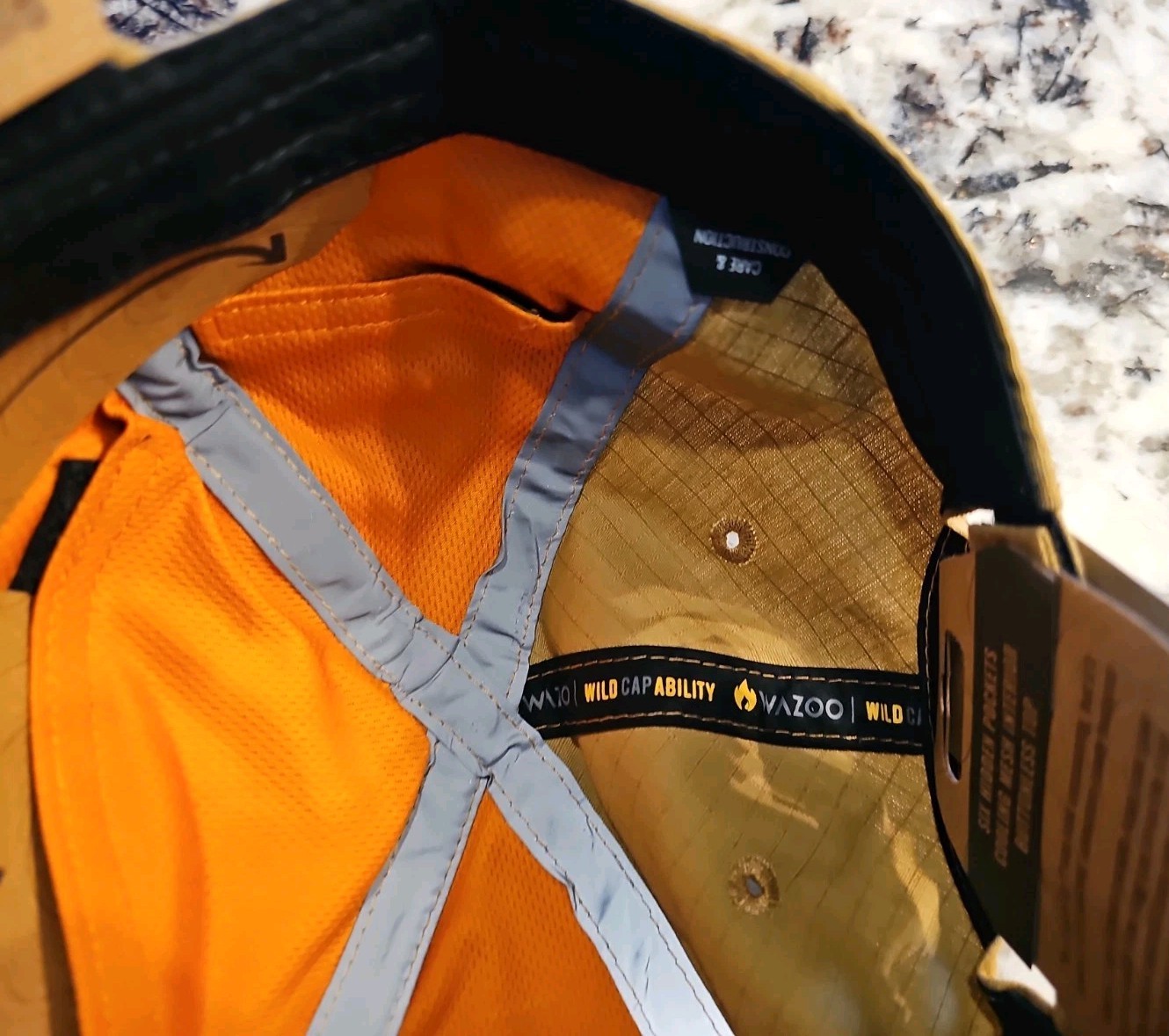 Wazoo Patch Cache Cap – 6 Secret Pocket Hat (Coyote Brown) Updated Version