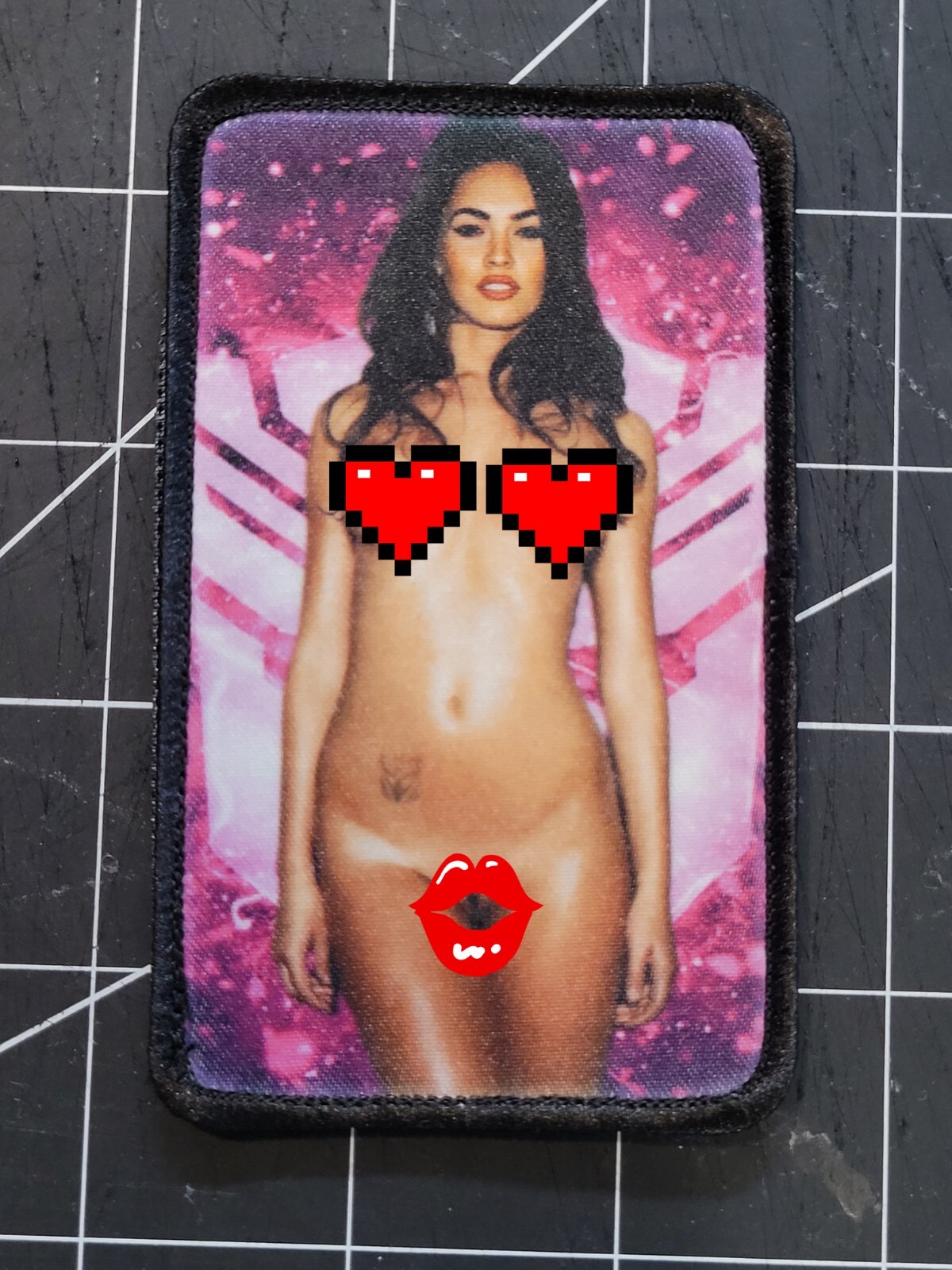 Miss Fox Uncensored 2″x4″ EDC patch hook backed. Queen of Hanks patch