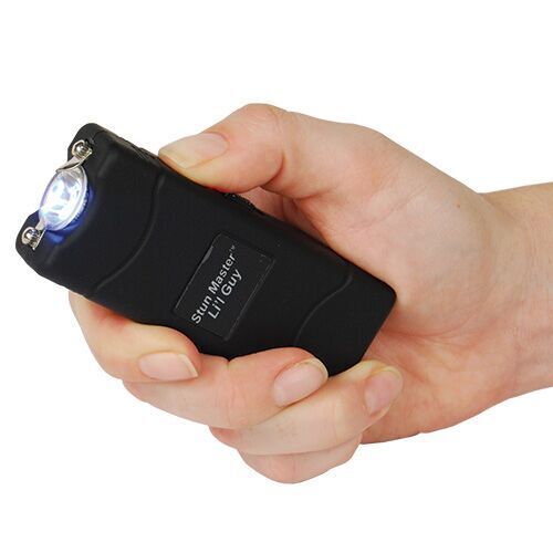 Stun Master POLICE Black MINI Stun Gun 4.4 Milliamp Rechargeable LED FLASHLIGHT