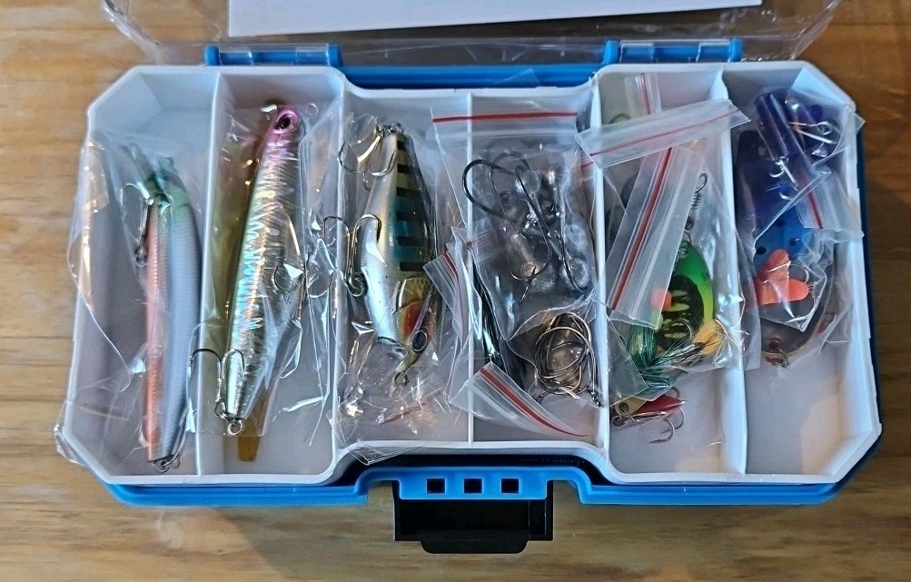 PLUSINNO Fishing Tackle Box with Included, 373PCS Lures Kit…