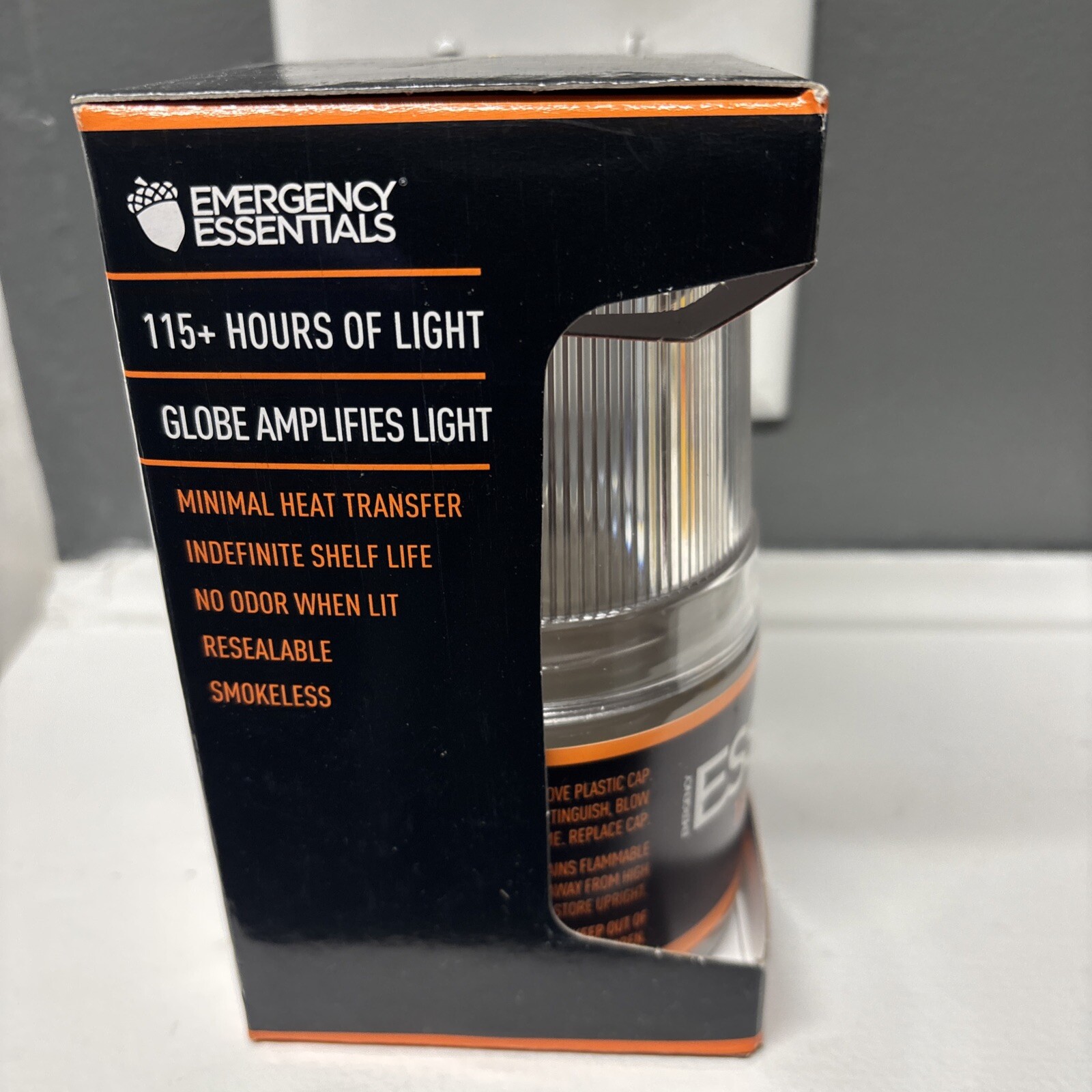 EMERGENCY ESSENTIALS 115 HOUR LONG BURNING CANDLE – SMOKELESS CAMPING / SURVIVAL