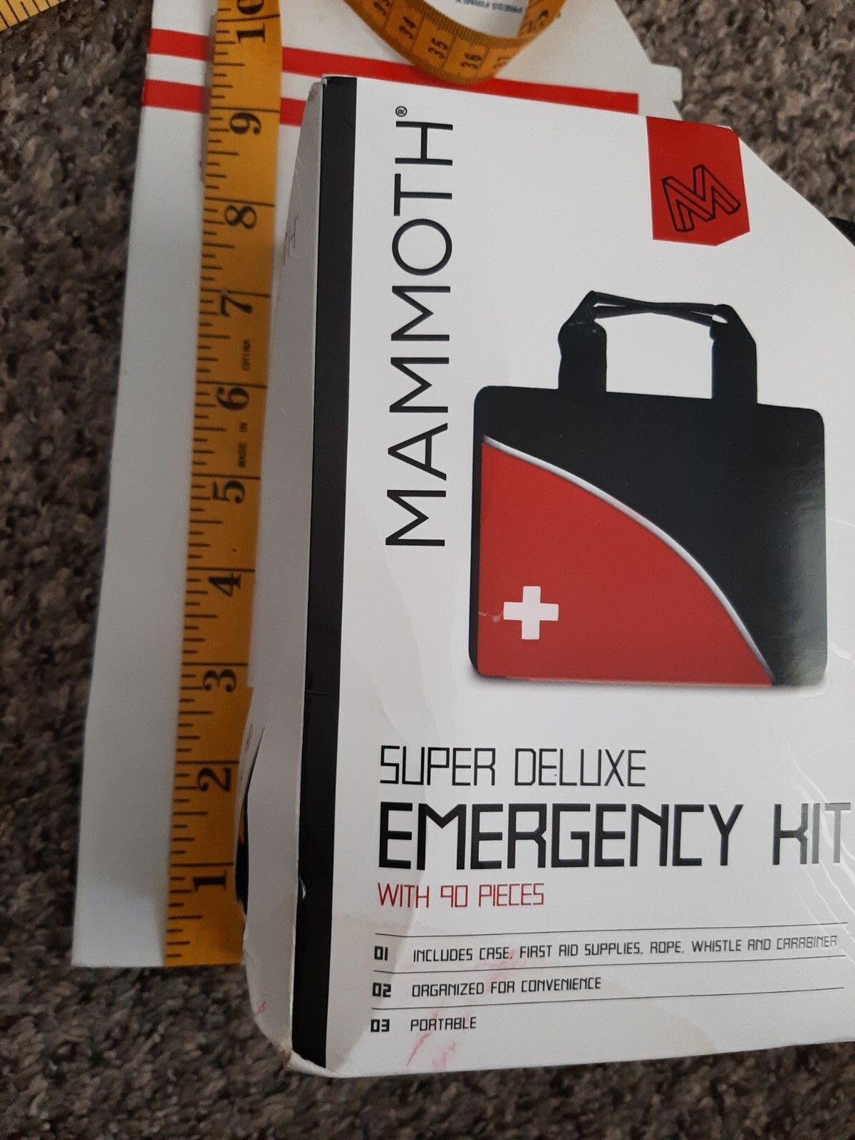Mammoth Super Deluxe Emergency Kit 90 pieces wi2 case first aid supplies new