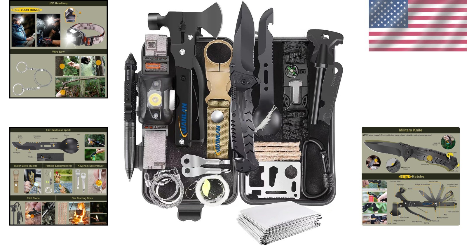 Emergency Outdoor Survival Kit: 29 Essential Tools for Wilderness Preparedness