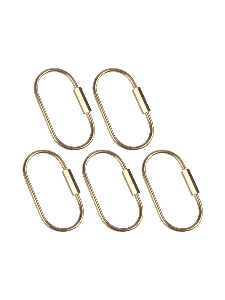 5pcs Brass Keychain Holder Clips for Car Keys and Handbags Outdoor Tool