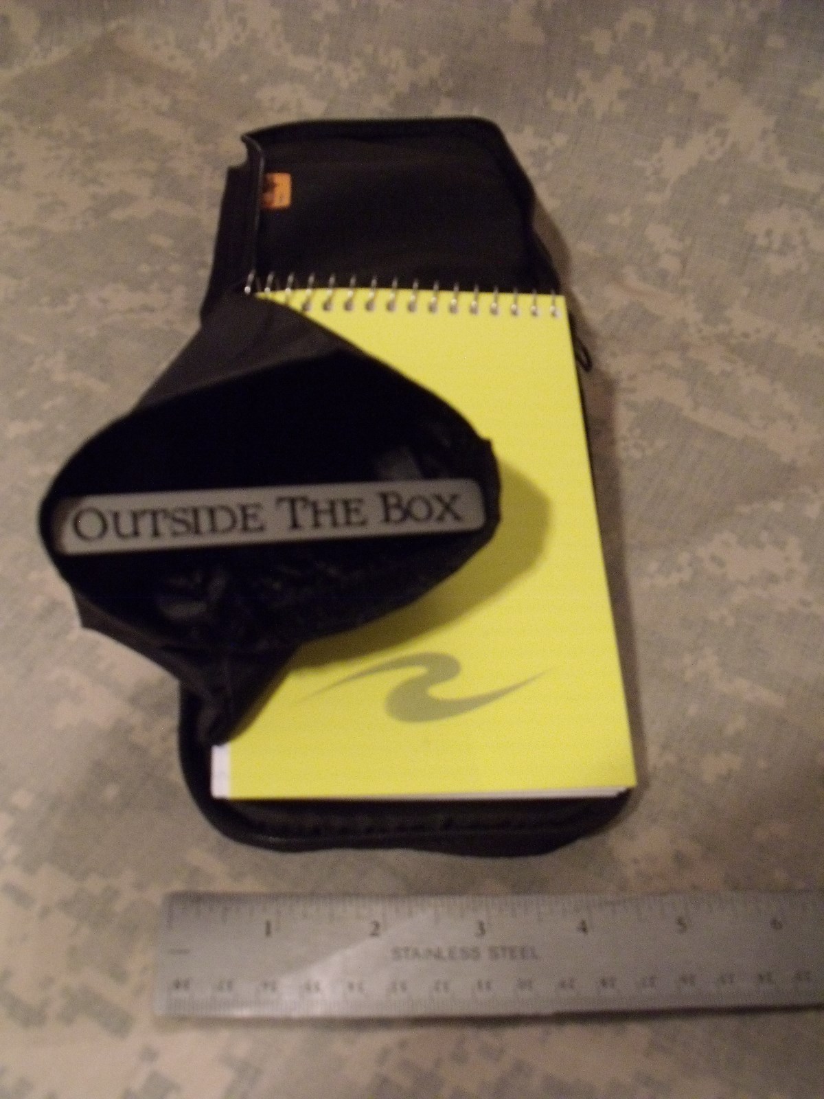 US Military “Walking Wallet” 4″x6″ Notebook, BLACK nylon, Pen/Storage Pocket