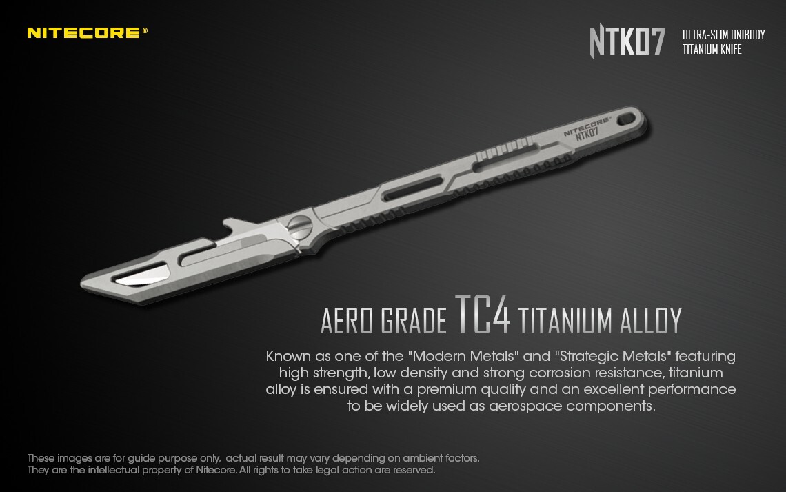 Nitecore NTK07 Titanium Knife – EDC Everyday Carry Knife with Replaceable Blade
