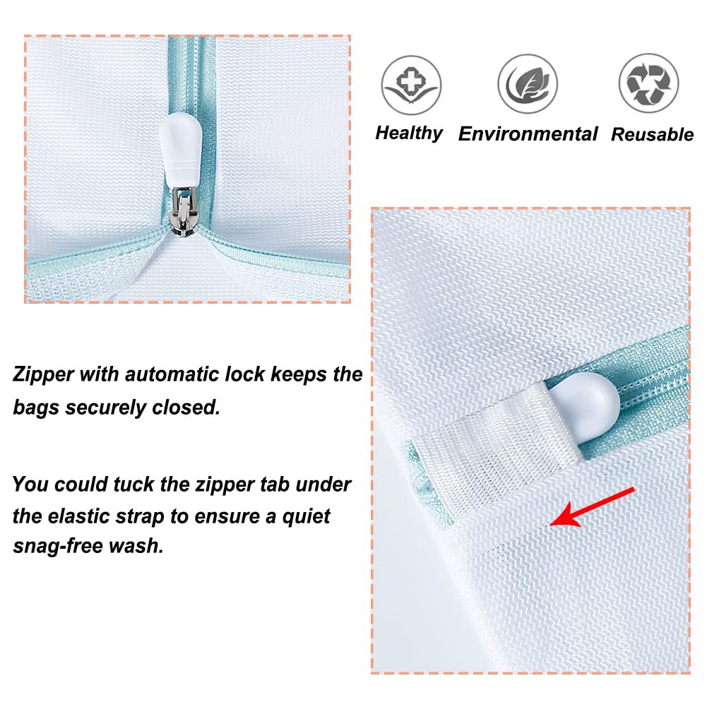 Tenn Well Extra Large Mesh Laundry Bags, 2 Pack 43 x 35 XL (43″x35″), White