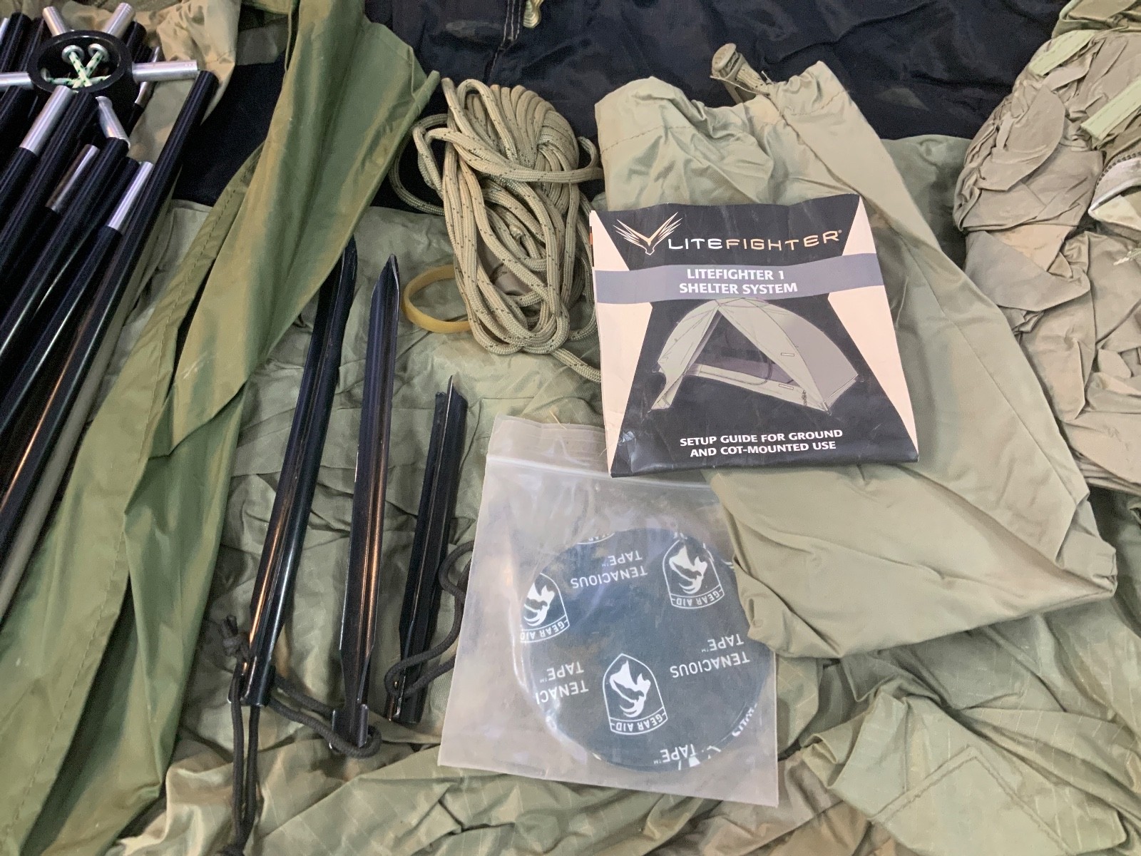 LITEFIGHTER 1 man Tent coyote tan 499 combat shelter system USGI