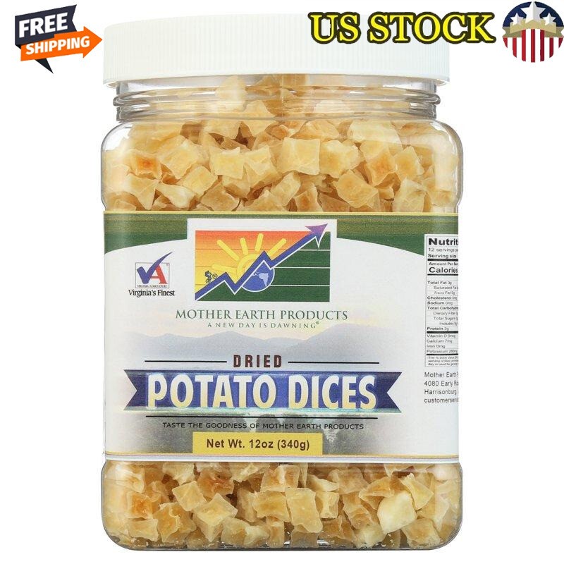 Dehydrated Potato Dices Quart Jar Pantry Storage Kosher Flavorful Nutritious New