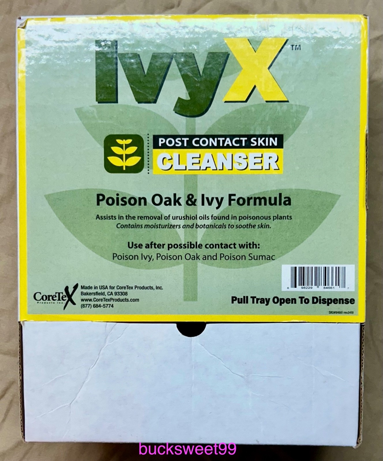 IvyX Post Contact Poison Ivy & Oak Skin Cleanser Wipes – 50 Count
