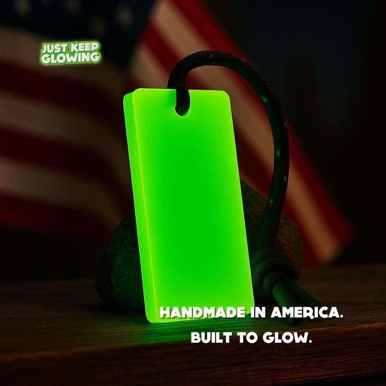 1 set 4 pcs Glow in Dark Emergency Light Reusable Survival Camping Handmade USA