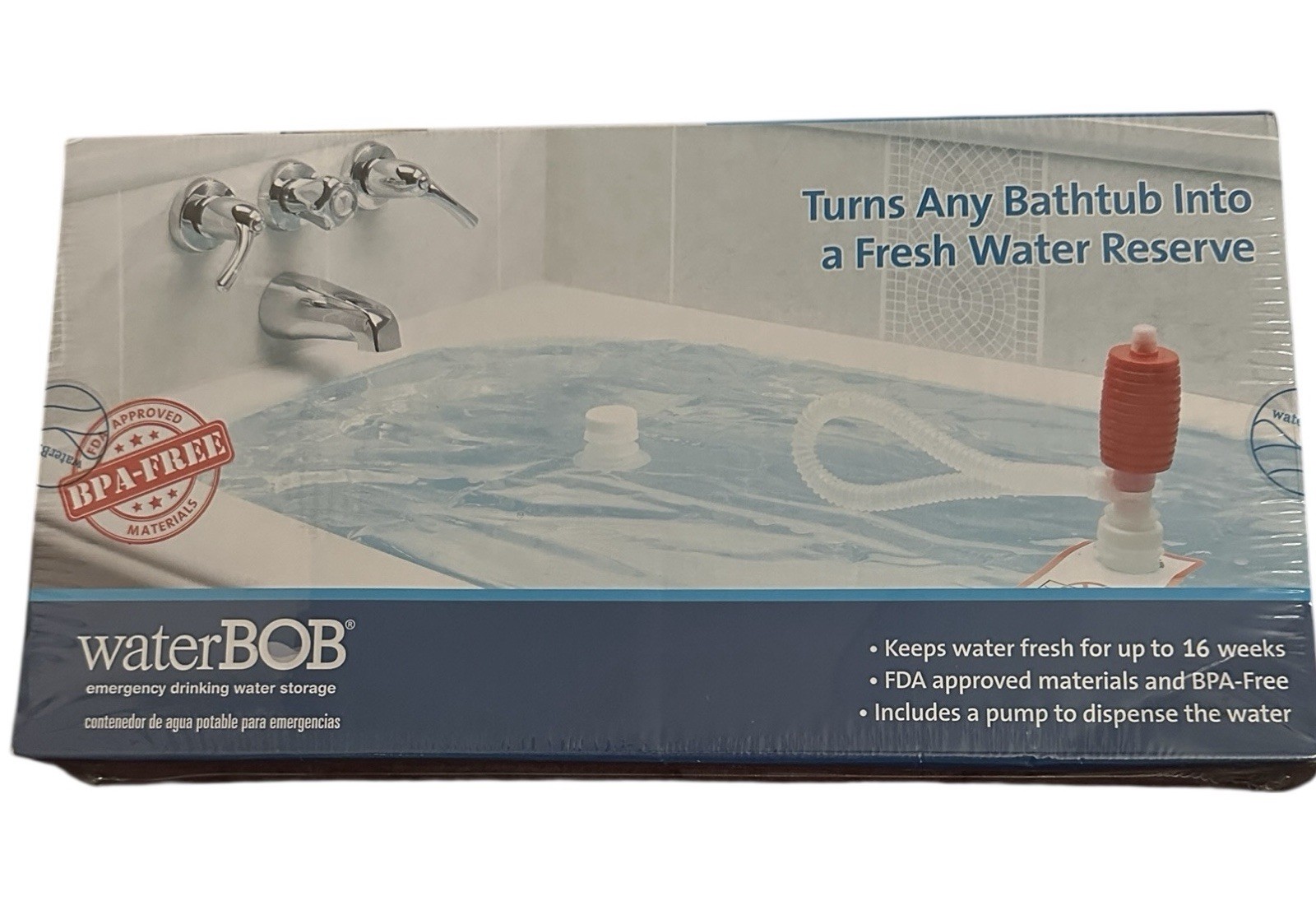 Waterbob Emergency Drinking Water Storage 100-Gallons Kit Sealed NEW