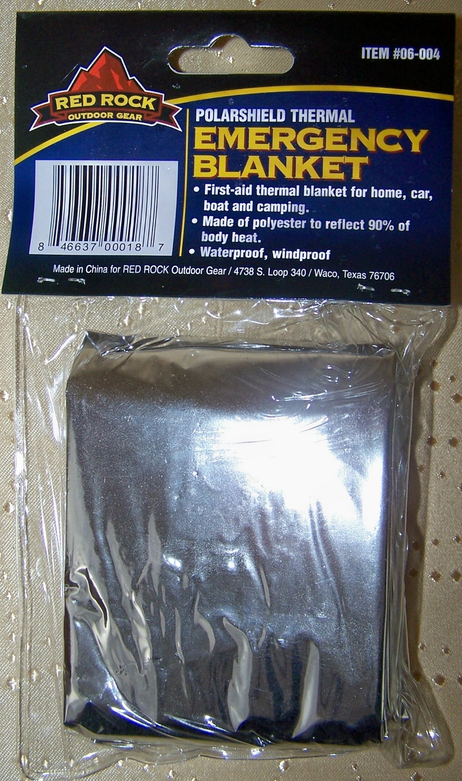 Red Rock Outdoor Gear Emergency Blanket 56 in x 86 in Polyester each E7453