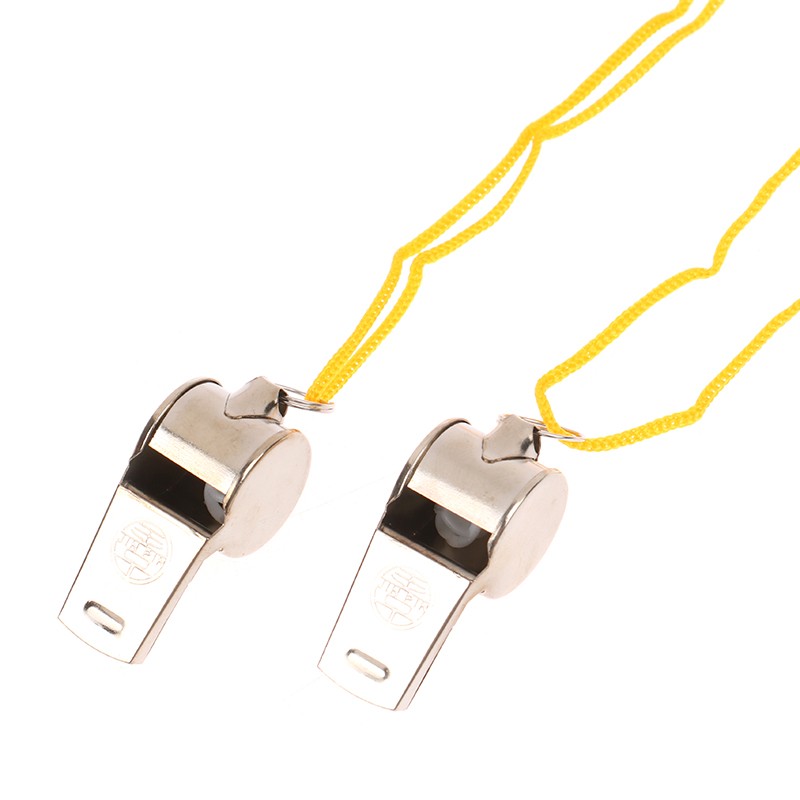 1/12Pcs Metal Whistle Referee Sport Stainless Steel Whistles Training Tools
