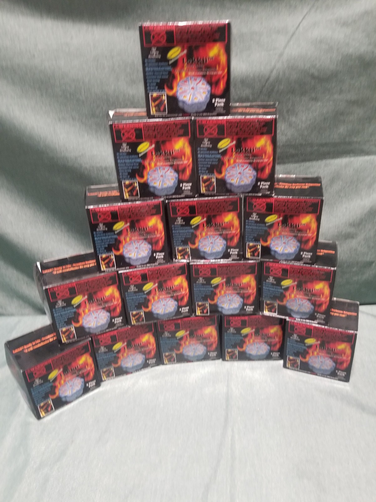 Lot of 15 Lokkii BBQ Briquetts Ready to Lite Grill Campfire Camping Fire Pit Box