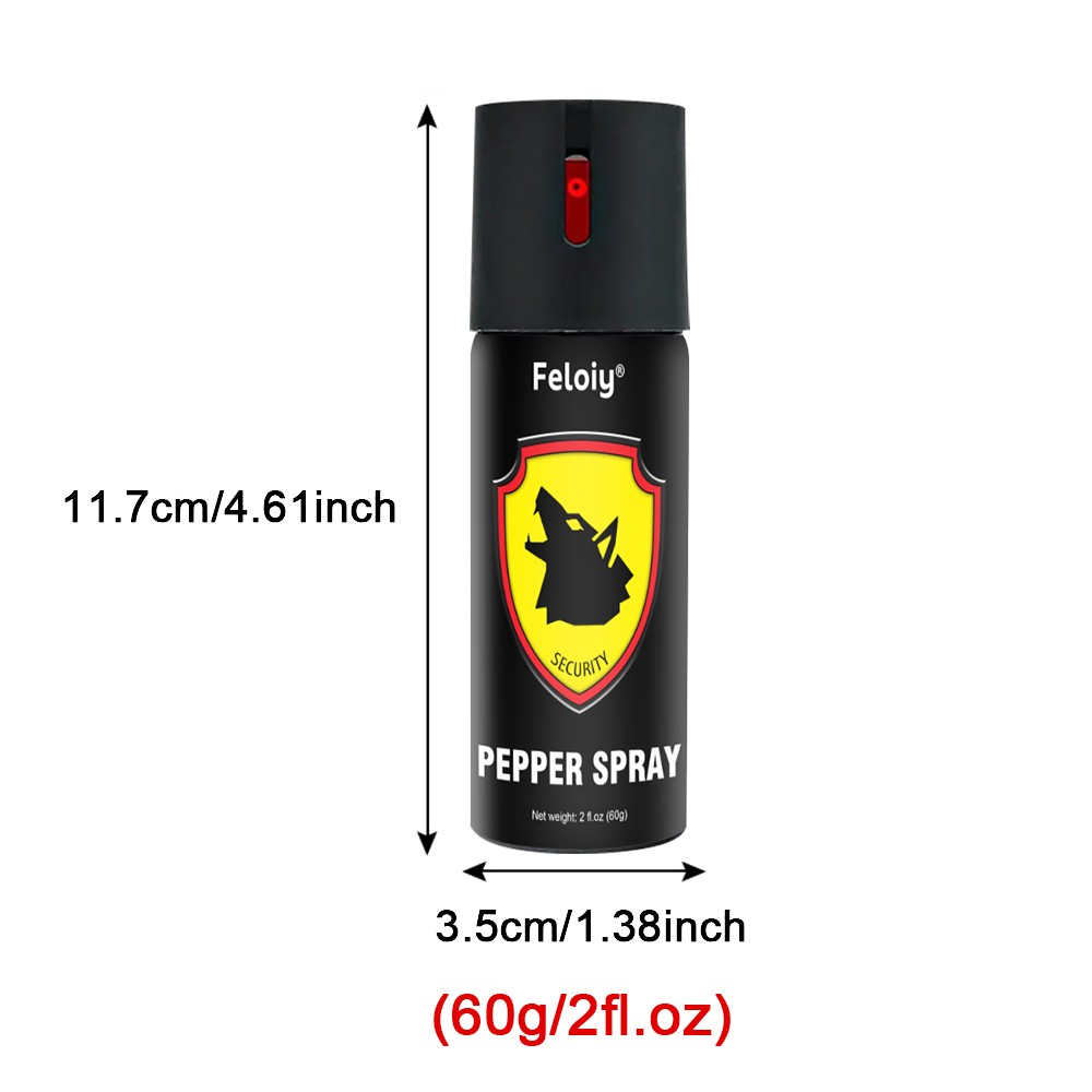 4 PACK POLICE Pepper Spray Maximum Strength Self Defense Security Black 3.7oz