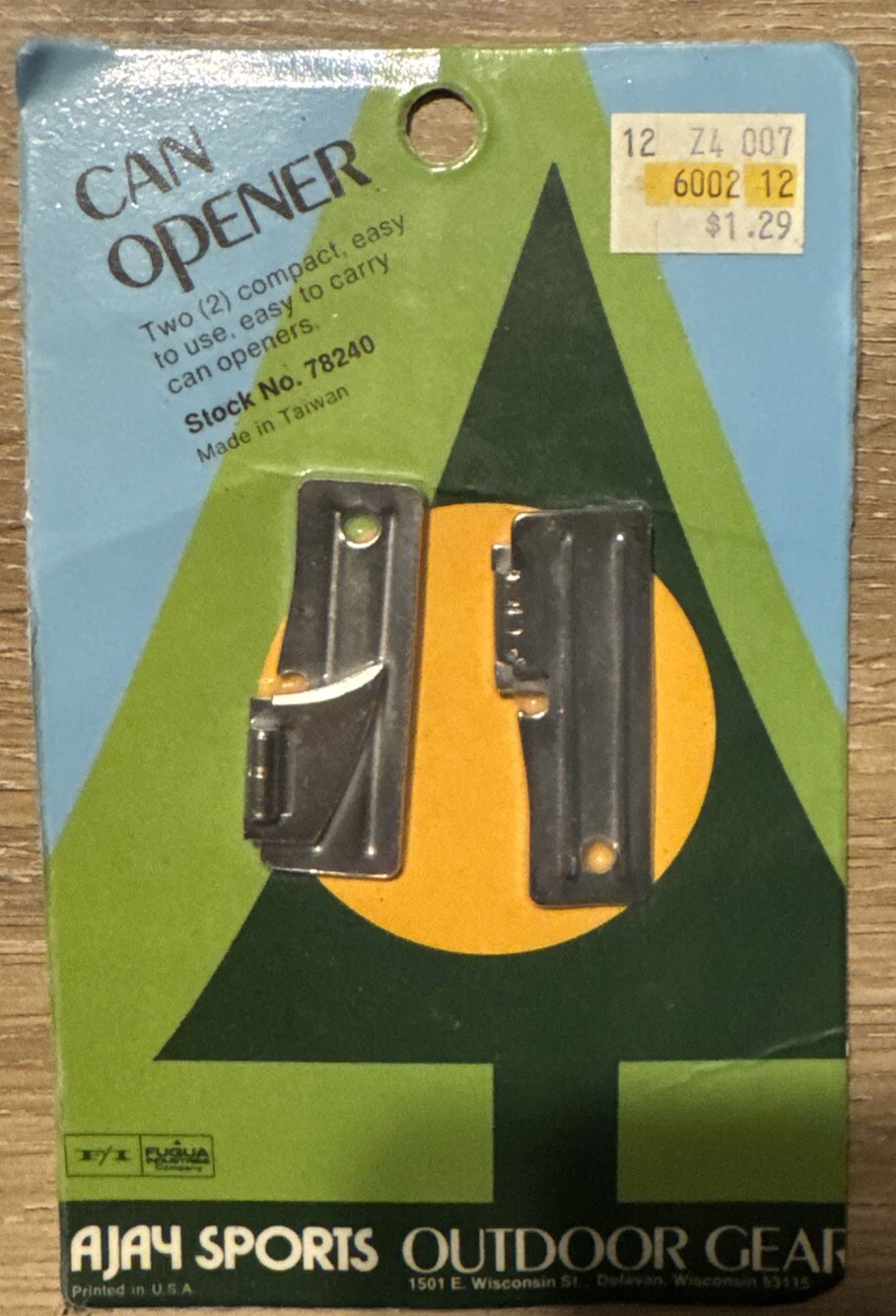 Ajay Sports Camping Can Opener 2 Pack. Brand New. Vintage. Sealed