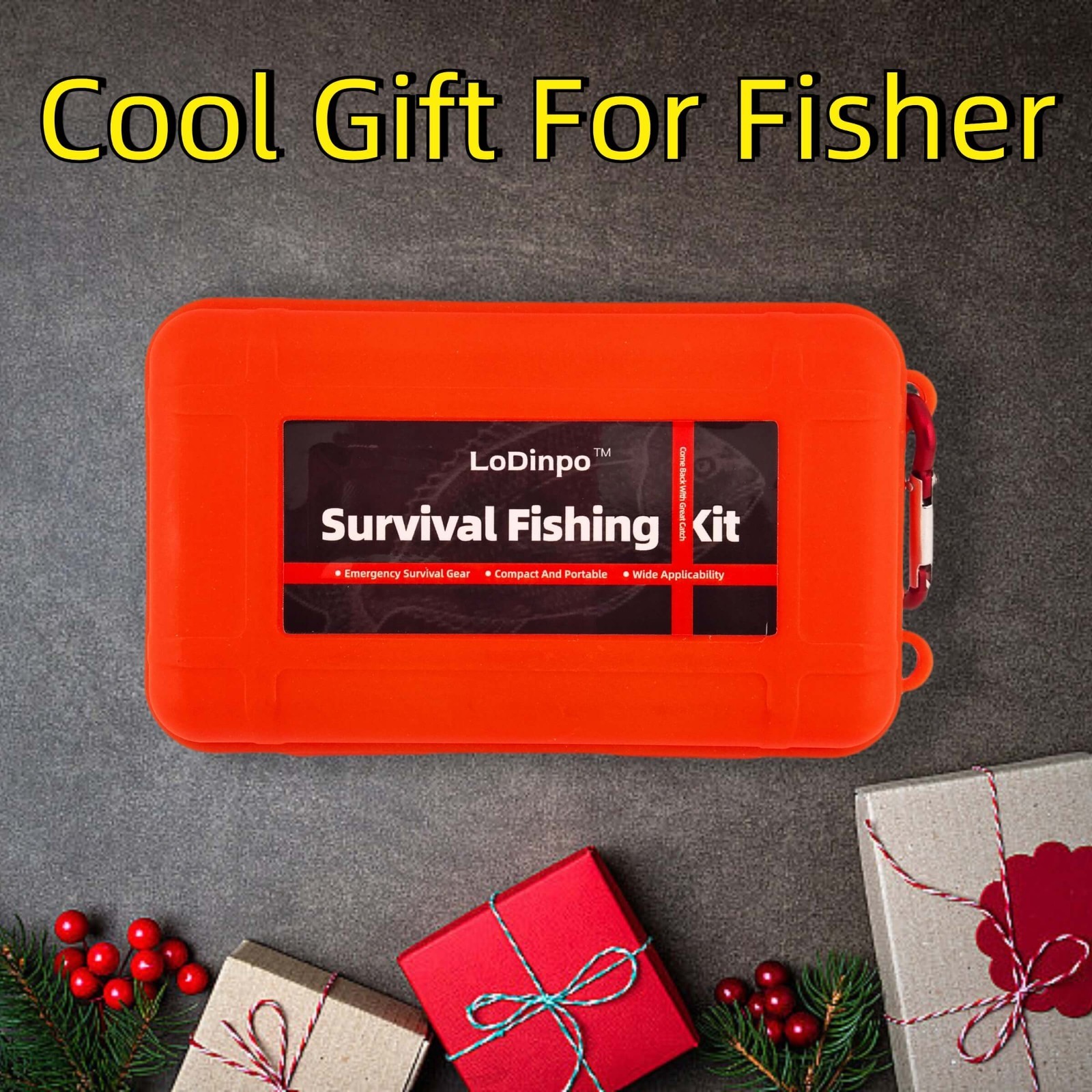 Survival Fishing Kit Pocket-Sized Emergency Tackle Box for Outdoor Adventure