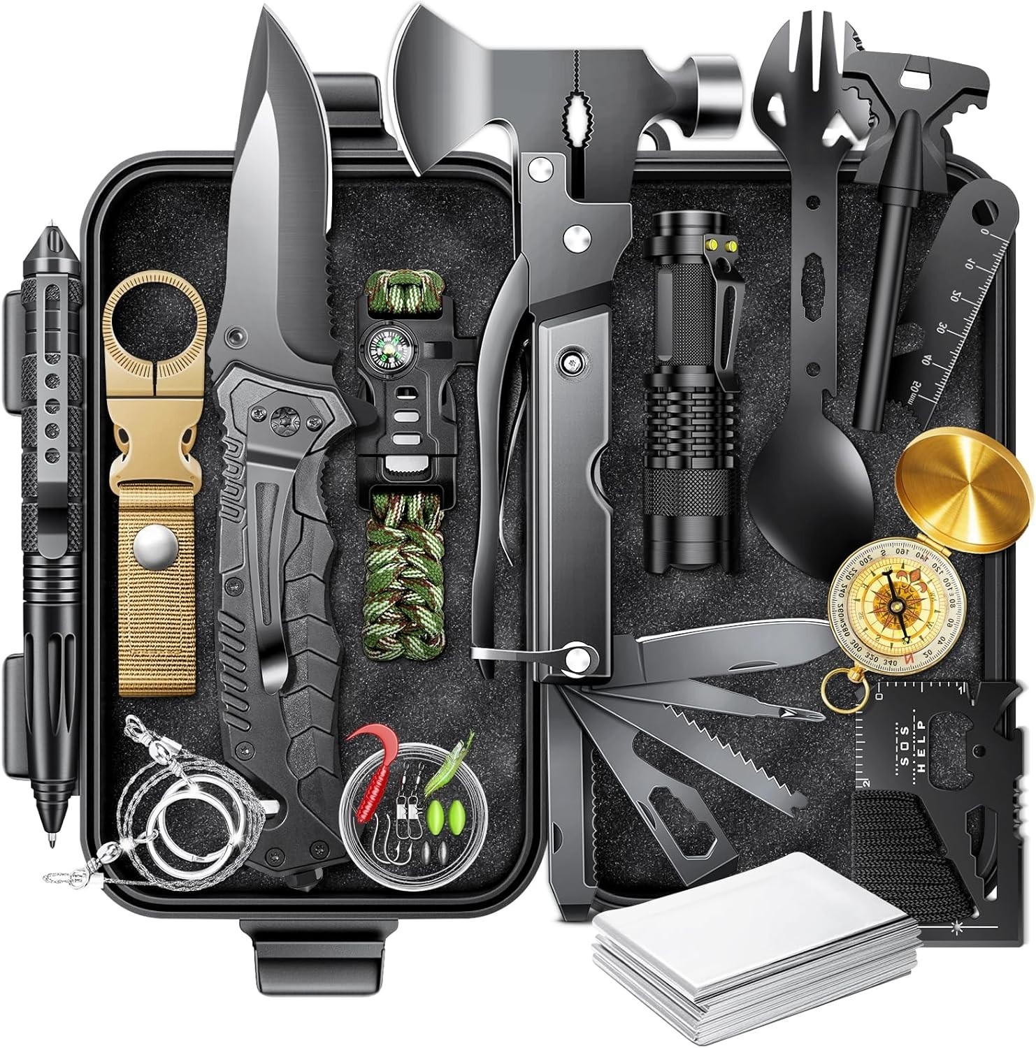 “Kit De Supervivencia 19 En 1, Equipo Y Equipo De Supervivencia Potente NUEVO US