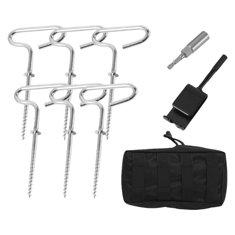 9pcs Outdoor Ground Camping Tent Stakes Anchors Pegs Windproofed Tent Stakes