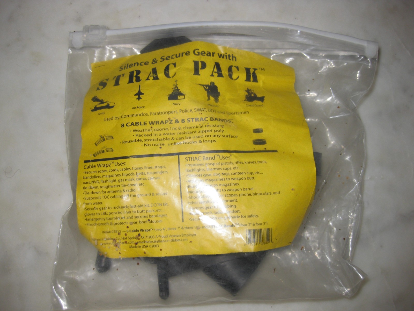 STRAC pack by Alliance. Used to “Silence and Secure Gear”
