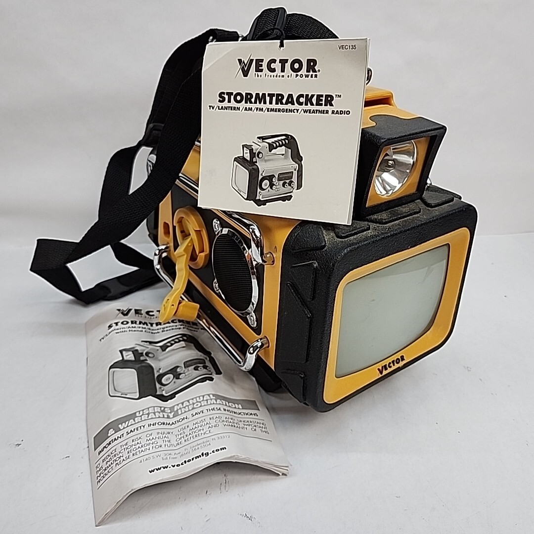 Vector STORMTRACKER TV Lantern AM/FM NOAA Weather Radio Alert VEC135 – TESTED