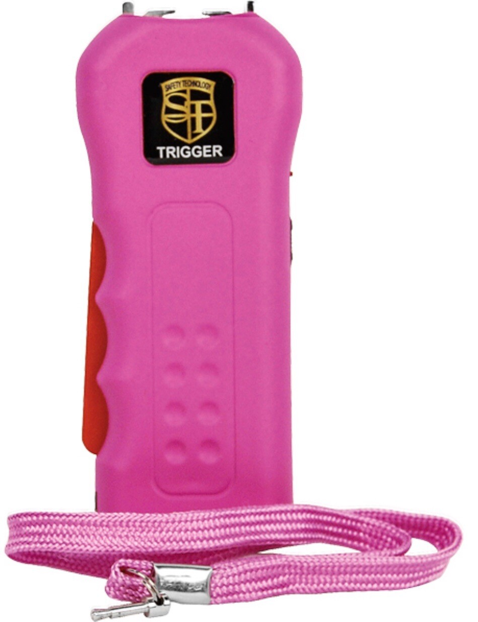Stun MASTER ST POLICE Defense PINK SQUEEZE Stun Gun Rechargeable LED FLASHLIGHT