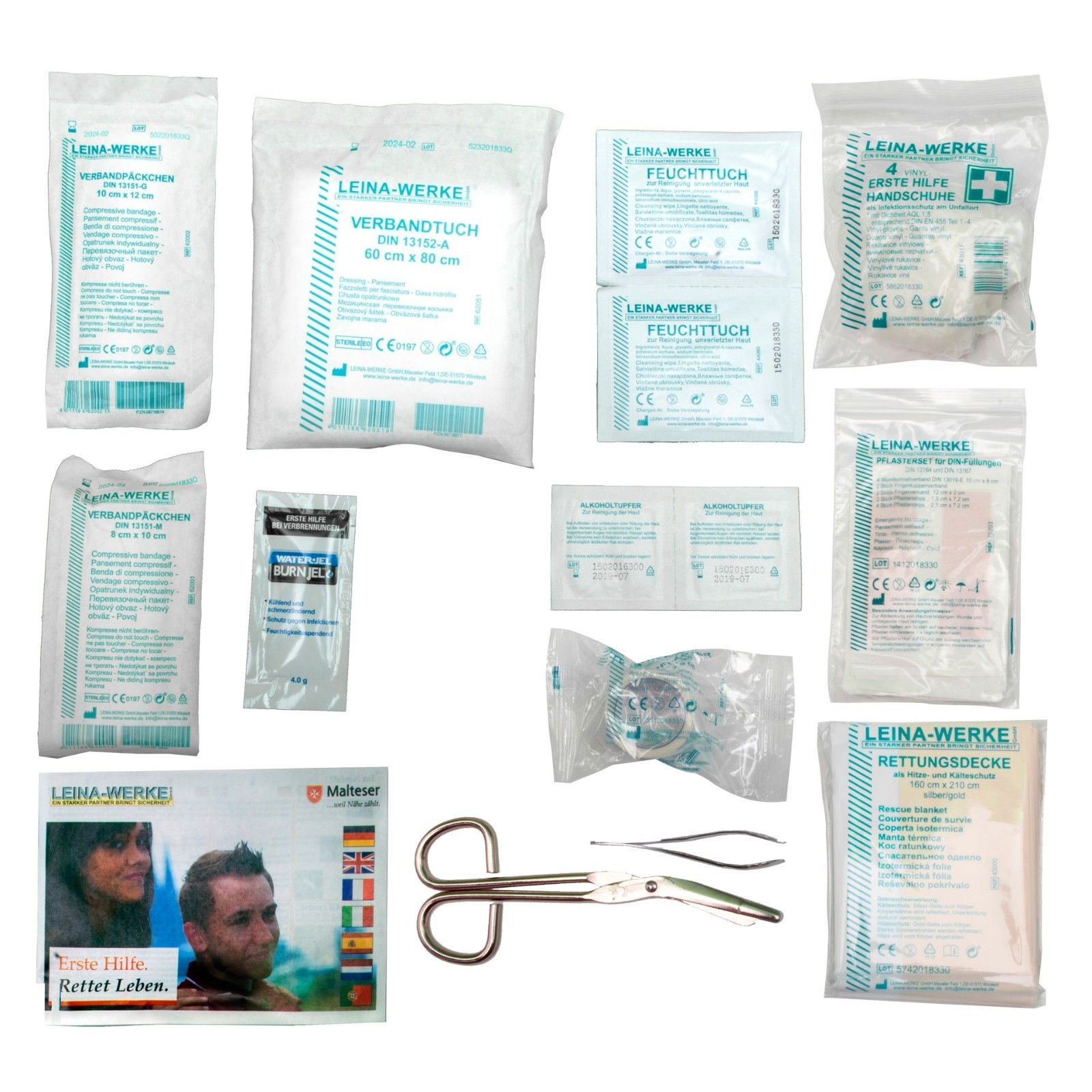 First aid kit BasicNature Plus according to DIN 13 167 for outdoor activities