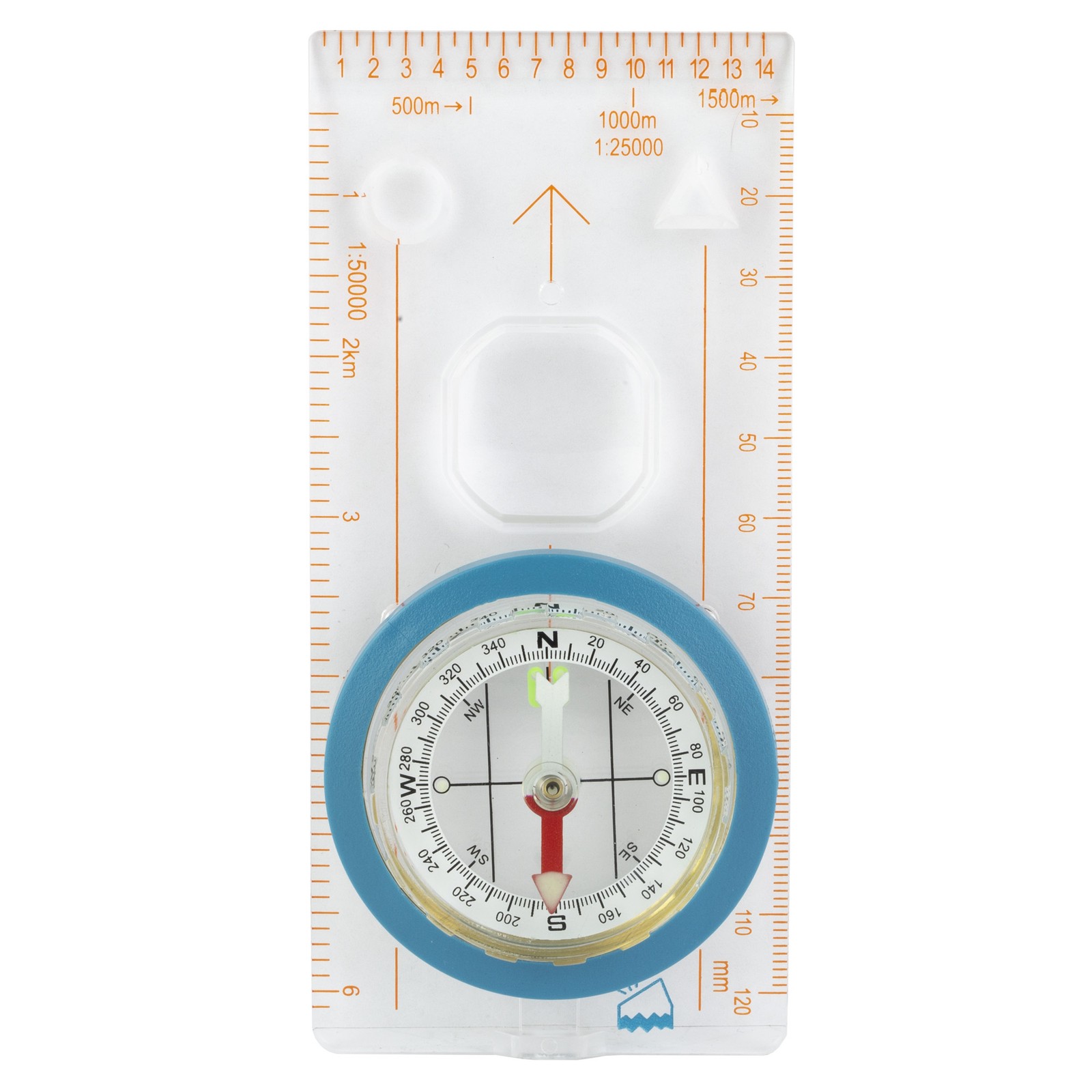 UST Deluxe Map Compass Clear Baseplate Navigation 5″x2.4″x0.6″ Plastic Clear
