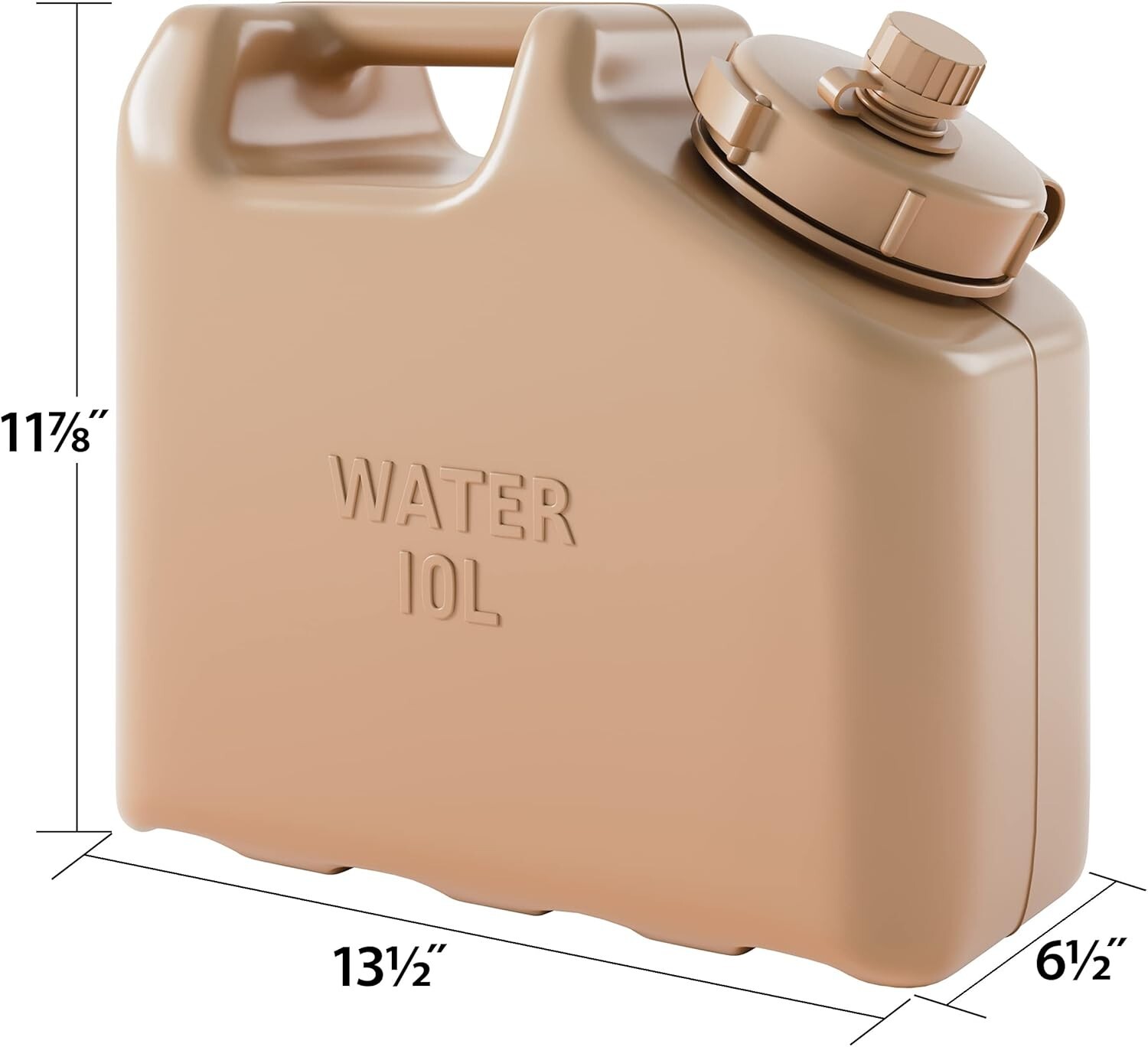 Contenedor de agua militar libre de BPA, fácil de abrir y cerrar, color arena US