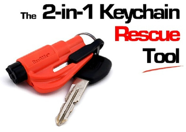 NEW Kroll Orange RESQME Keychain Window Breaker Rescue Tool