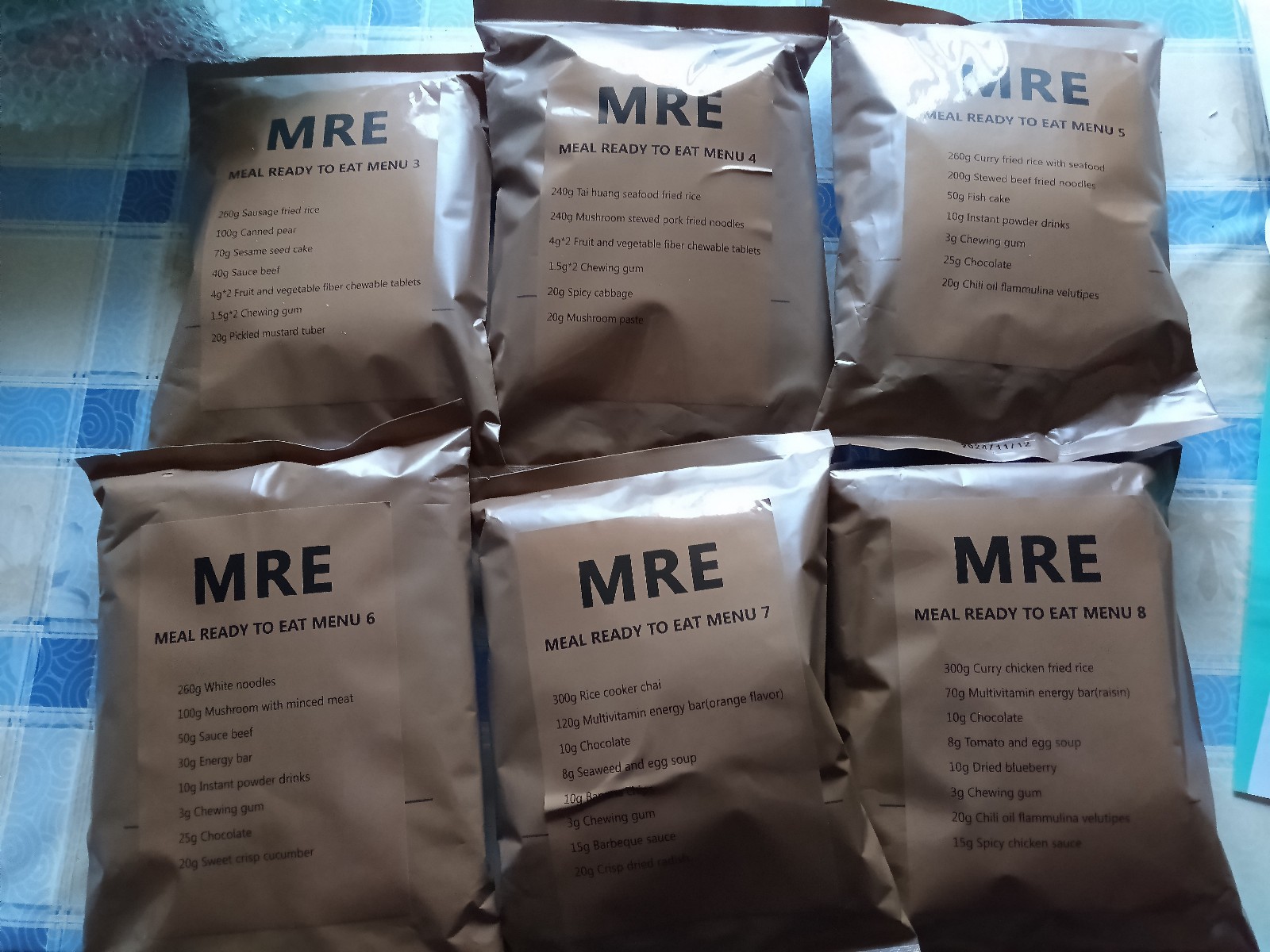 Chinese Army EPA Mix China Lot of 6 New in English One Man Pack MRE