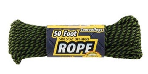 Camo Rope 5/32″ Braided 50ft Camouflage Bear Bag Line Hunting Camping Rope