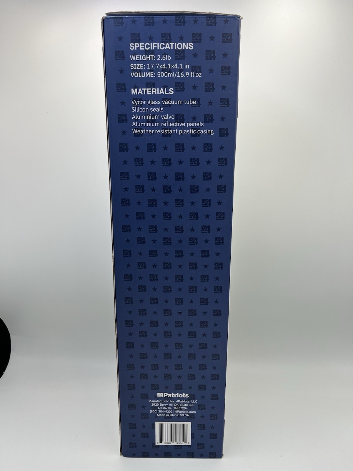 4Patriots Sun Kettle Water Heater: Solar Thermos 16.9fl oz / 500ml OFF GRID