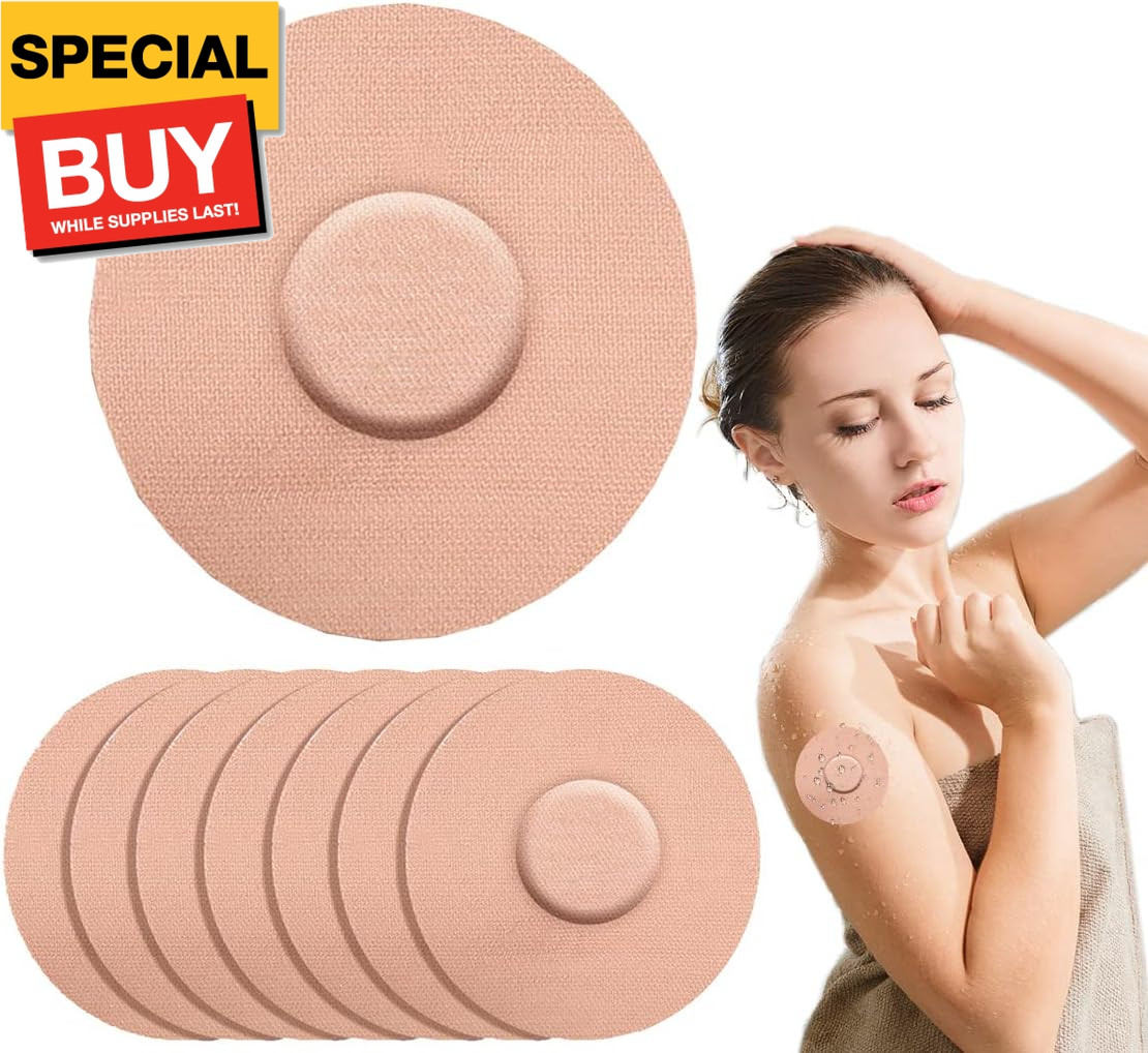 60 Pack Freestyle Adhesive Patches,Waterproof & Sweatproof CGM Sensor Cover for