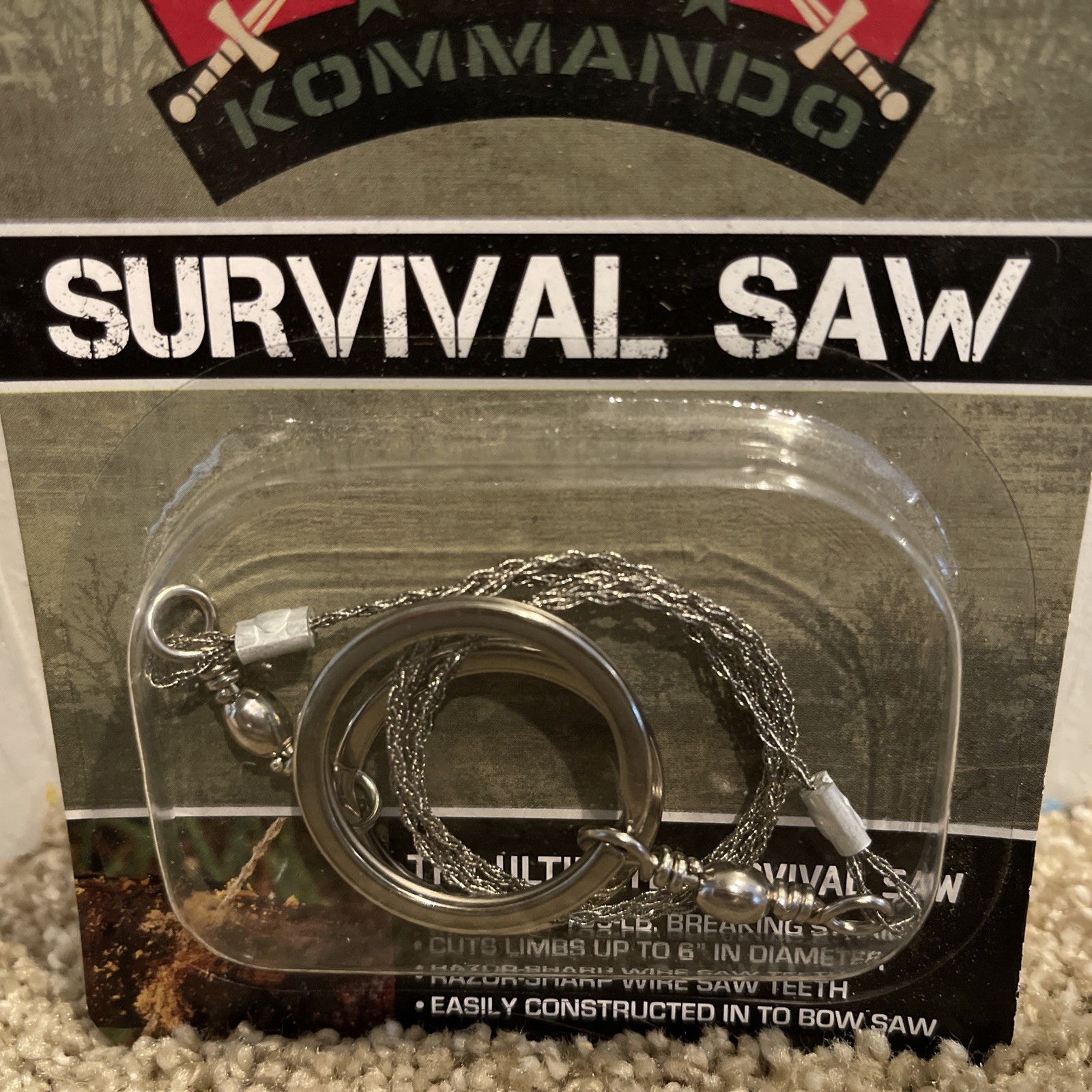 Survival Saw Outdoors Camping Hunting Emergency Gear – BONUS opened Saw Free