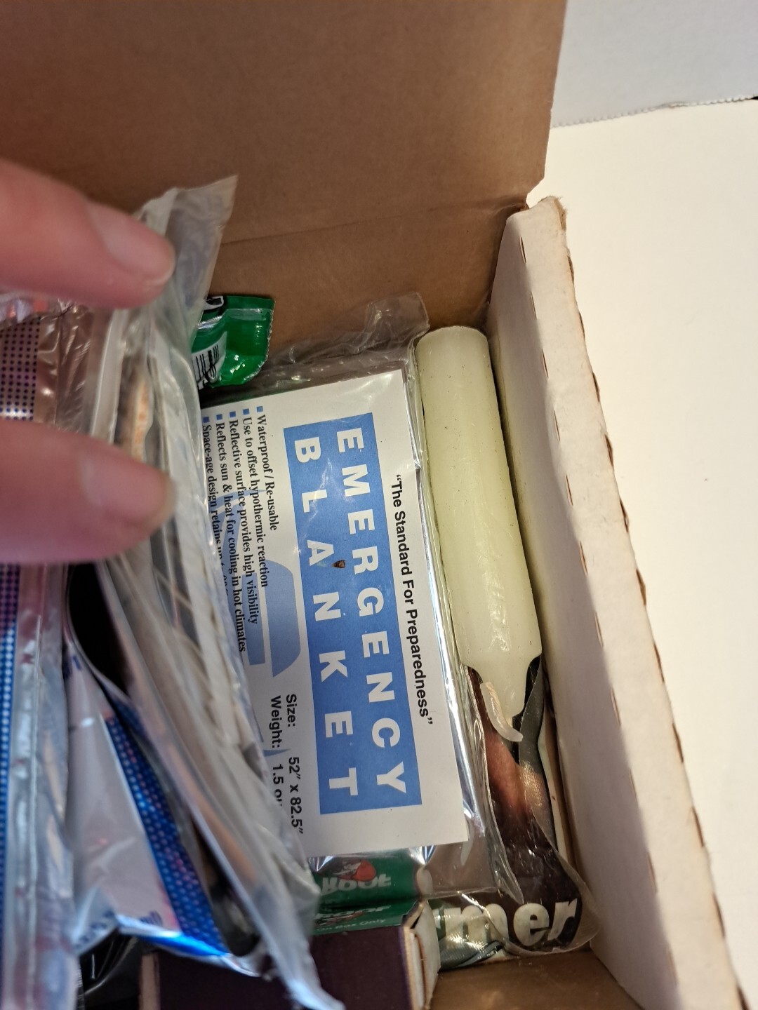 Emergency Preparedness The Ark Food Water Blanket Survival Kit Opened Box