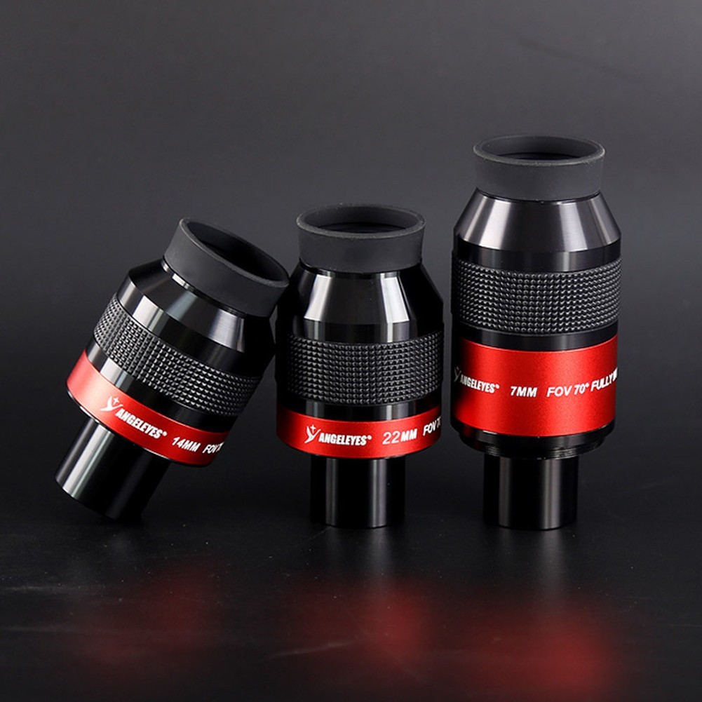 Flat Field Parfocal Eyepiece 70 Degree for Telescope with 8 Optical Lenses