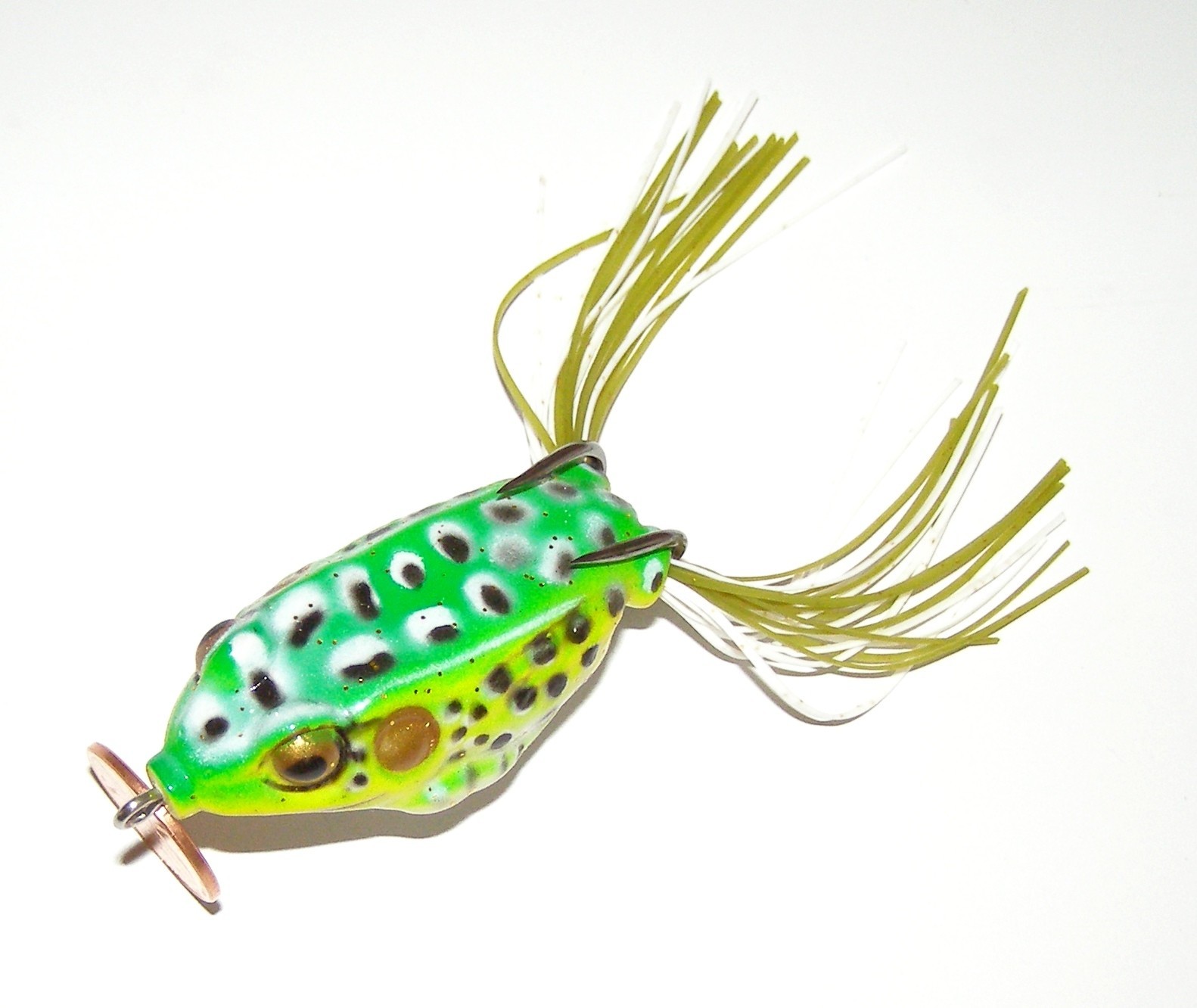 Soft Topwater Light Green Life-Like Frog Fishing Lure Bait Tackle 4 Big Fish NEW
