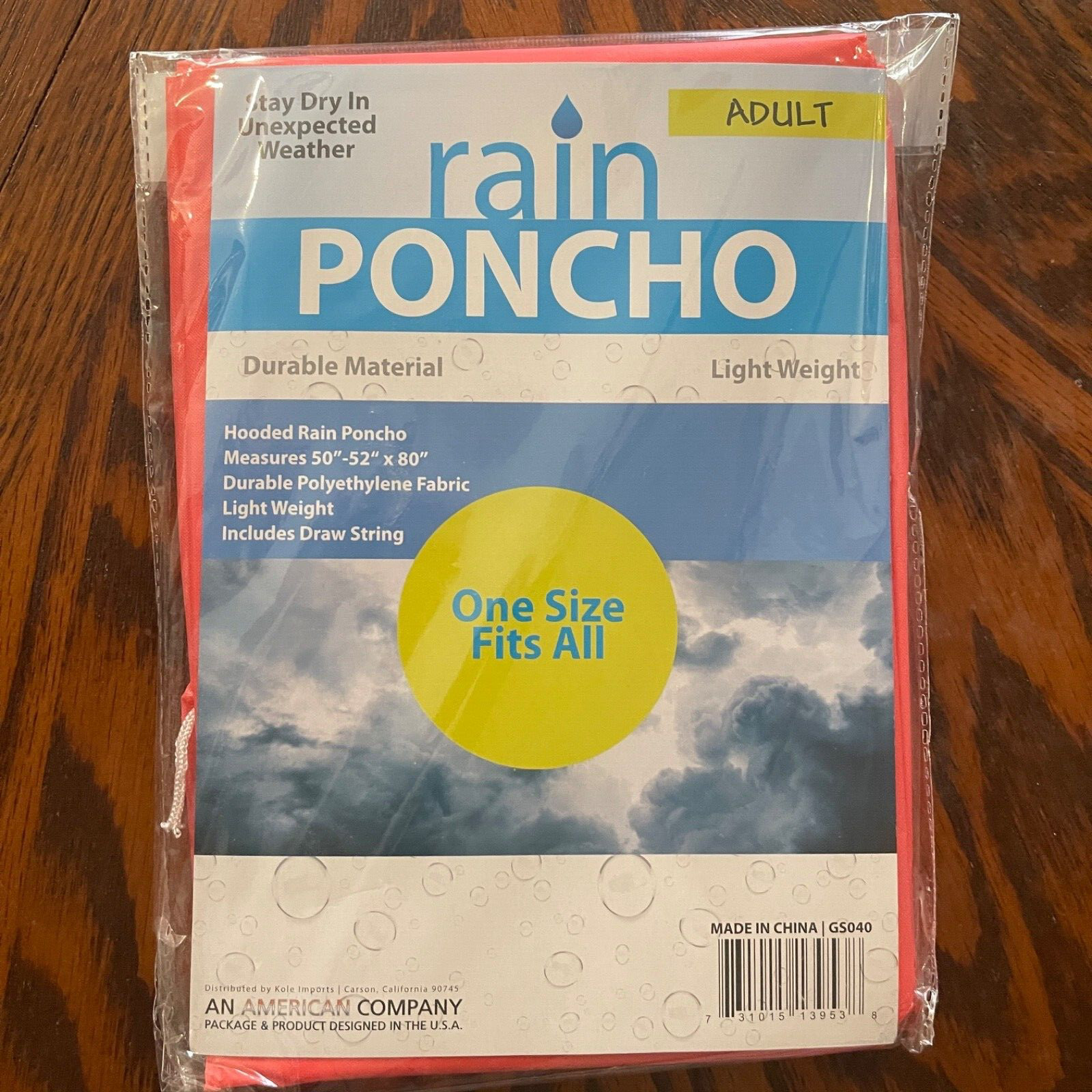4 Emergency Poncho Camping Hiking Outdoor Bug-Out-Bag First aid Rain Ponchos