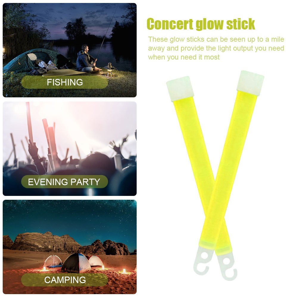 10PCS Green Glow Sticks Emergency Camping Light Party Safety Fluorescent