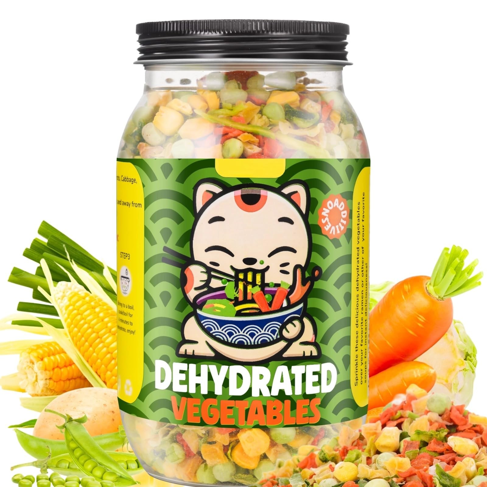 Freeze Dried Mixed Dehydrated Vegetables – 10.58oz Natural Ramen 10.58 ounces