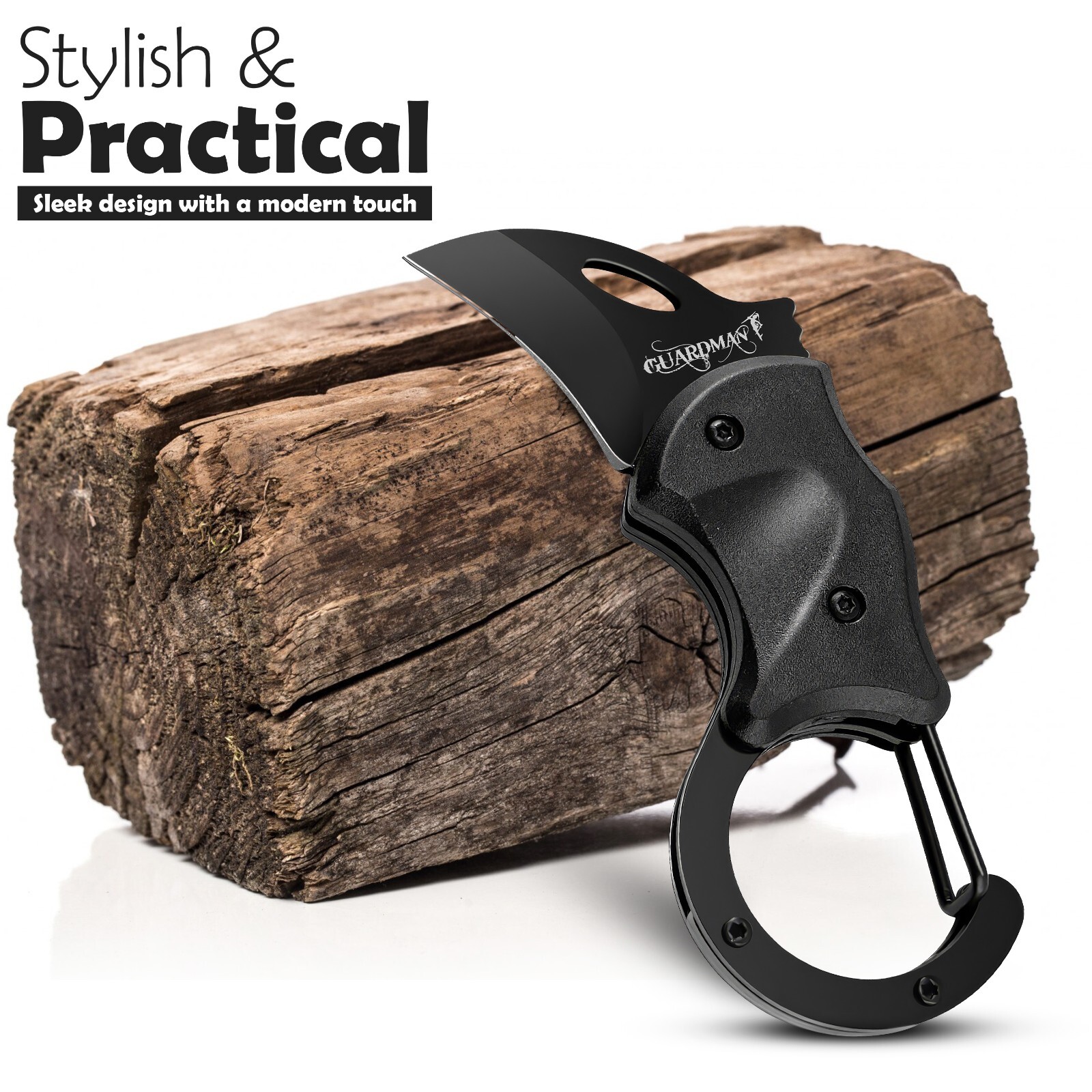 20 Small Pocket Carabiner Knife Foldable Survival Karambit Mini Sharp Blade Clip