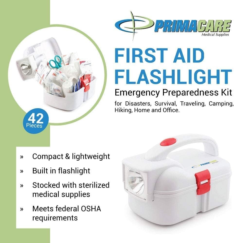 KB-9005 First Aid Flashlight Emergency Preparedness Kit for Disasters Survival