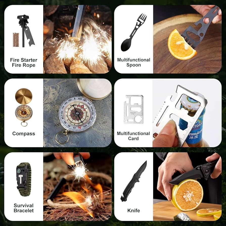 Survival Advent Calendar, 24 Multipurpose Survival Tools Adventure Kit New