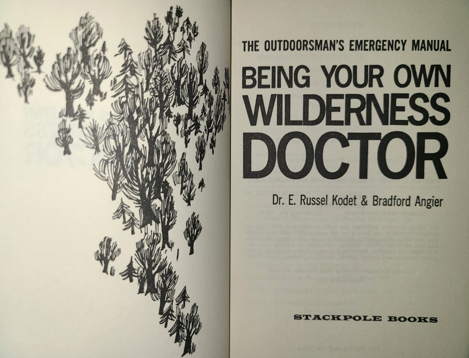 Vtg PB, Being Your Own Wilderness Doctor by Dr. E. Kodet & Bradford Angier, 1968
